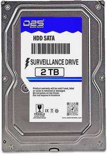 D25 Video 2TB Surveillance Hard Disk for All CCTV Camera DVR 2 TB Surveillance Systems Silver SATA Int...