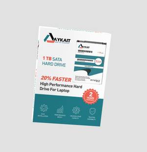Aykait 1TB Internal HDD-3.0 For Laptop 2 Years Warranty 1000 GB Laptop, All in One PC's, Desktop Black...