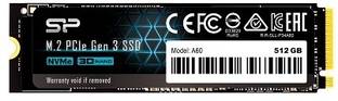 Silicon Power P34A60 512 GB Desktop, Laptop Black PCIe NVMe Internal Solid State Drive (SSD) (SP512GBP34A60M28)