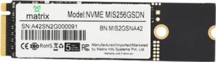 MATRIX NVME SOLID STATE DRIVE 256 GB Desktop, Laptop, All in One PC's Black PCIe NVMe Internal Solid State Drive (SSD) (XS00NVME256)