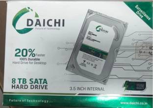 DAICHI DFW00HE00342 8 TB Surveillance Systems WHITE GREEN AND BLACK SATA Internal Hard Disk Drive (HDD...