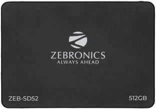 ZEBRONICS 2.5 SATA SSD 512 GB Desktop, Laptop, All in One PC's Black SATA Internal Solid State Drive (SSD) (ZEB-SD52)