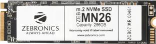 ZEBRONICS MN26, 256GB, M.2 NVMe 2280, Ultra High Speeds upto 2200MB/s, S.M.A.R.T 256 GB All in One PC's, Desktop, Laptop Black PCIe NVMe Internal Solid State Drive (SSD) (ZEB MN26)