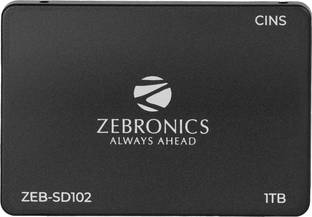ZEBRONICS SD102 1 TB All in One PC's Black SATA III Internal Solid State Drive (SSD) (SD102 2.5" 1TB SSD, SATA III, 550MB/s Data Speed, Ultra Low Power.)