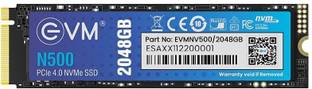 EVM N500 NVMe (Gen 4) 2048 GB All in One PC's, Desktop, Laptop Black PCIe NVMe Internal Solid State Dr...
