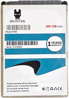 IRONTEK 500GB/5400RPM 500 GB Laptop, Desktop, All in One PC's Grey SATA Internal Hard Disk Drive (HDD) (IT500)