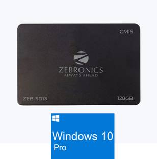 ZEBRONICS ZEB SD13 128 GB Desktop, Laptop Black SATA Internal Solid State Drive (SSD) (Windows 10 / MS Office)