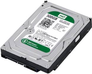 WD Green hd 500 GB Desktop White, Silver, Green SATA Internal Hard Disk Drive (HDD) (WD5000AZRXP)