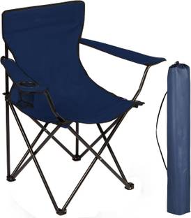 Abhsant Folding Garden Chair with Arm Rest & Glass Holderfor Camping, Picnic, Travelling Foldable Carbon Steel Inversion Chair