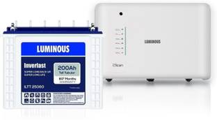 LUMINOUS iCon 1600 Pure Sine Wave Inverter with ILTT 25060 Tubular Inverter Battery