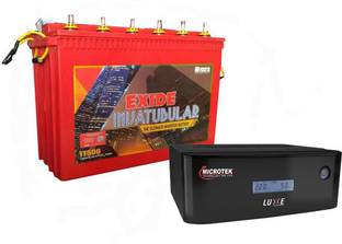 EXIDE IT500 +MICROTEK UPS LUXE SW 1000 Tubular Inverter Battery