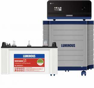 LUMINOUS ZELIO+1100 Pure Sine Wave Inverter_RC18000ST_TX100L Trolley Tubular Inverter Battery
