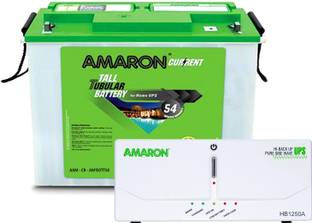 amaron HB1250A Pure Sine Wave Inverter with AM150TT54 Tubular Inverter Battery
