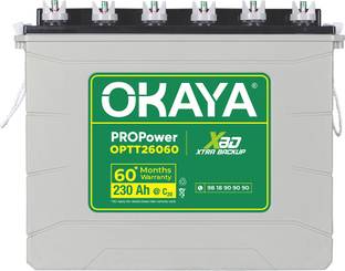 OKAYA 66 Months Warranty Tubular Inverter Battery