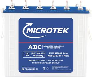 Microtek Advanced Duracore Technology 12V Inverter Battery 60 Months Warranty Tall Tubular Inverter Battery