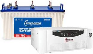 MTEK POWER EB 1700+Microtek Super Power DG700 Tubular Inverter Battery