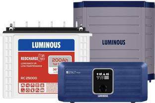 LUMINOUS Zolt 1100 RC25000 200 Ah Plus Trolley Tubular Inverter Battery