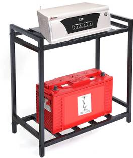 Iron Lands 2-Tier UPS Stand for Home and Office � Metal Cabinet Trolley for Inverter and Battery