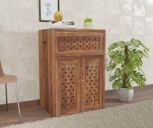 WOODTREND Solid Wood Trolley inverter and Battery for Home Trolley for Inverter and Battery
