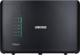 LUMINOUS 900 VA iCon Black | LED Indicators | Fast Charging | Easy Installation | with 24 Months Warranty Pure Sine Wave Inverter