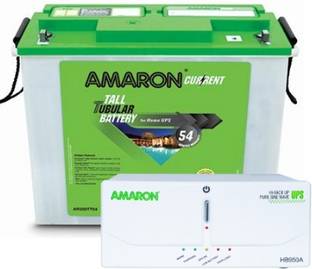 amaron 500 VA AMARON CU AR200TT54 (AAM-CR-AR200TT54) with HB950A Pure Sine Wave Inverter with 54 Months Warranty Pure Sine Wave Inverter
