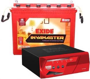 EXIDE IMTT1500 Battery, 150mAh with MAGIC 1125VA 12V Square Wave Inverter Pure Sine Wave Inverter