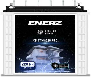 EnerZ 900 VA | 220AH Tall Tubular C20 Battery| 48 Months Warranty|Solar Compatible Best For Pure Sine Wave Inverter