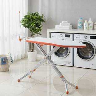 Jaimini Deluxe Iron Table with Heat Resistant, Foldable Design & Cotton Cloth Cover Ironing Board