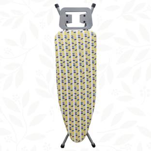Tidy Homz Nile Portable Ironing Board with Folded Legs & Height Adjustable Legs - Build In Press Holder - Cover with Foam Pad - Butterfly Design Ironing Board