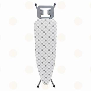 Tidy Homz Nile Portable Ironing Board with Folded Legs & Height Adjustable Legs - Build In Press Holder - Cover with Foam Pad - Dot Design Ironing Board