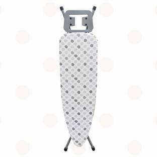 Tidy Homz Nile Portable Ironing Board with Folded Legs & Height Adjustable Legs - Build In Press Holder - Cover with Foam Pad - Dot Design Ironing Board