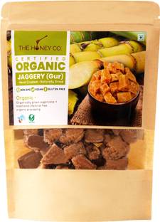 THE HONEY CO. Organic Jaggery (Gur)–100% Natural Desi Gud |Chemical-Free,Unprocessed Sweetener Cubes Jaggery