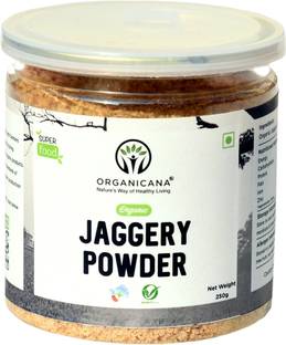 Organicana Organic Gur Powder 250gm, Sugar Substitute, Chemical & Preservative Powder Jaggery