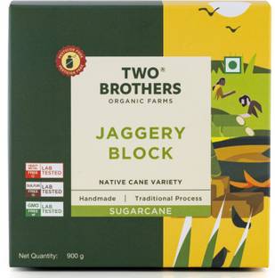 Two Brothers Organic Farms Sugarcane Jaggery Block 900 GMS Block Jaggery