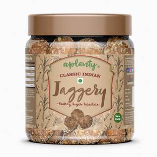 APLENTY Organic Jaggery | Desi Natural Gud Cubes | Gur Balls | Sugar Substitute Block Jaggery