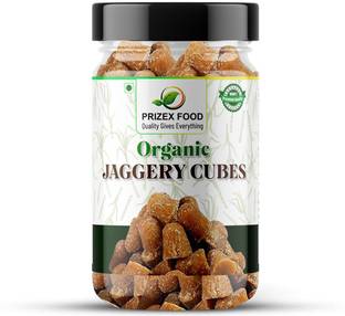 Prizex Organic Jaggery Cubes [Pure, Natural], Jaggery Cube, Gud, Gur Bheli - 500gm Cubes Jaggery