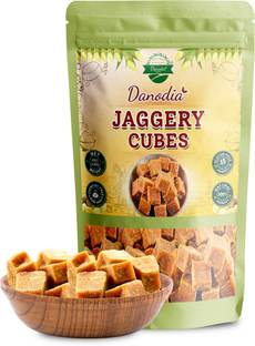 Danodia Foods Organic Brown Jaggery Cubes | Natural Sugarcane Sweetener, No Additives Cubes Jaggery
