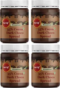 RED CLIFF Dark Chocolate Spread | 35% Cocoa | All Natural Ganache 350g | Pack of 4)