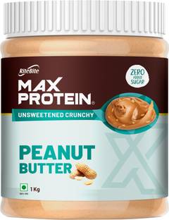 RiteBite Max Protein Peanut Butter Crunchy Unsweetened, High Protein, High Fiber, All Natural