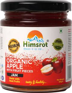 Himsrot Organic Apple Jam with Real Fruit Pieces Marmalade For Breakfast