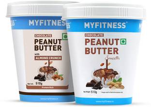 MYFITNESS PEANUT BUTTER Chocolate Smooth & Chocolate with Almond Crunch | Chocolate Peanut Butter Combo