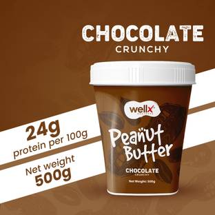 Wellx Brothers Chocolate Crunchy Peanut Butter With High Protein & Rich Fiber