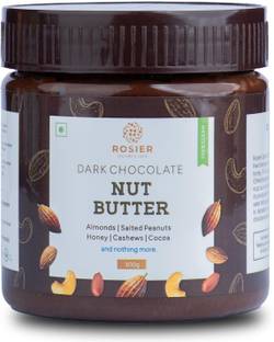 ROSIER Dark Chocolate Nut Butter | 300 g | Crunchy | No Added Sugar | High Protein