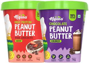 ALPINO High Protein Chocolate Peanut Butter Smooth And Chocolate Peanut Butter Crunch