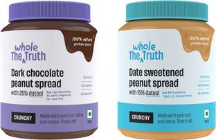 The Whole Truth - Peanut Butter with Dates + Dark Chocolate - SUPER SAVER - Crunchy Combo -