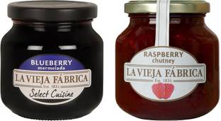 La Vieja Fabrica Combo Pack of Blueberry jam 280G and Raspberry jam 350G