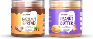 Savory Combo of Tasty Chocolate Hazelnut Spread + Creamy Peanut Butter | 400g Each |