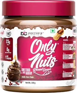 DOCTOR'S CHOICE High Protein Peanut Butter, Dark Chocolate Creamy Spread Chocolate Fudge Crunchy