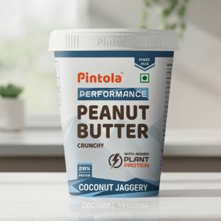 Pintola Coconut Jaggery Performance Series Peanut Butter (Crunchy) | Vegan Protein