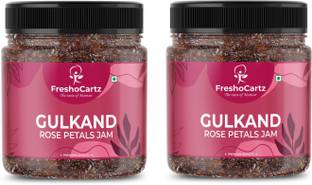 FreshoCartz Organic Gulkand (Made with Rose Petals and Mishri) 500g*2 Jar | Rose Petal Jam